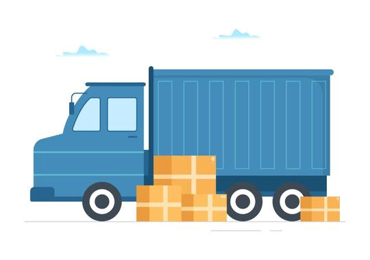 ilustración de camión azul
